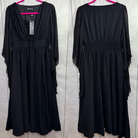 Scarlet Darkness Dresses & Skirts - Scarlett Darkness Black Gothic Maxi Dress Witchy Dark Academia Whimsigoth Soft